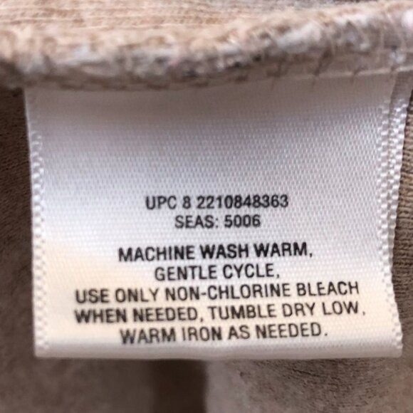 Basic Editions Mens Shirt Size 2X Beige Long-Sleeve Henley Casual Pullover Knit - Picture 6 of 9